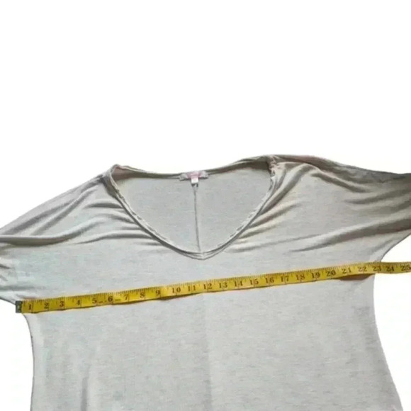 Anthropologie Maronie Dress Oatmeal V Neck Elbow Sleeves Oversized Women's L - Picture 10 of 11